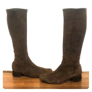 Celine chocolate suede boots